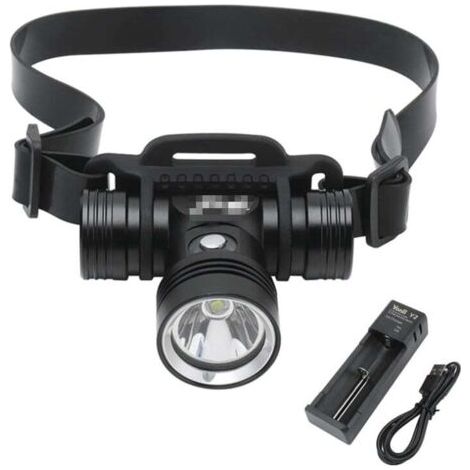 Green Mobility-Lampe frontale submersible rechargeable IPX8 Lampe frontale étanche Super lumineuse 1000 lumens 3 modes d'éclairage Lampe frontale de natation sous-marine 60M avec chargeur (1/5)