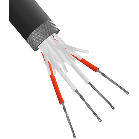 Câble capteur de températures à résistance (RTD) RS PRO, 10m, Blindé, temp. max. +260°C, gaine PFA ( Prix pour Bobine de 10 Mètres ) (1/2)