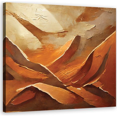 Tableau déco Orange Abstraction Rétro 50x50 (1/5)