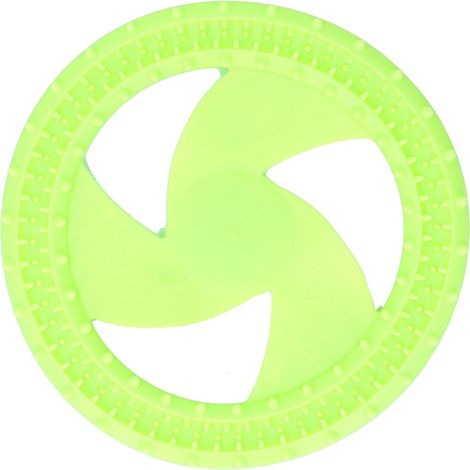 Dog Flying Disc Toy Soft Teeth Cleaning Interactive Silicone Pet Flying Disk Chewing Toy for Outdoor Training Green (1/4)