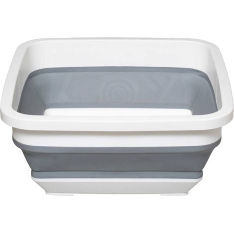 5Five Simply Smart – Bassine rétractable 8L en polypropylène – Dimensions 32x32x14.5 cm – Rangement facile pour lavage et nettoyage – Idéale camping