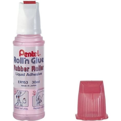 Colle roll n glue - flacon de 30ml rose (1/3)