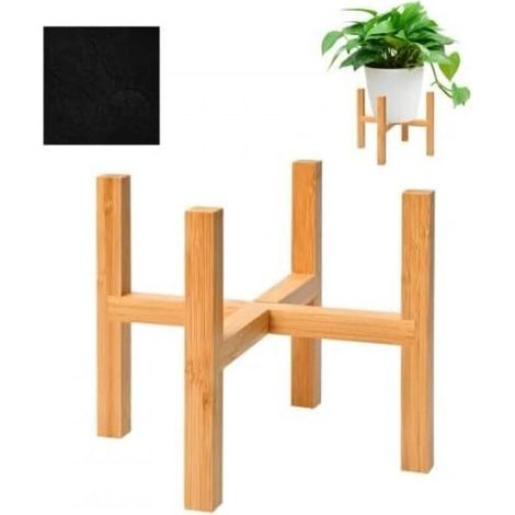 Supporto per piante da interno, Portavaso, Supporto per vaso di fiori, Supporto per vaso di fiori da interno, Regolabile per uso interno ed esterno, Vaso di fiori in legno (1/5)