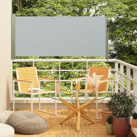 Brise-vue ou Auvent latéral Gris 140 cm de haut et 3 mètres de long. Idéal terrasse, patio et balcon. Discrétion et Intimité (1/5)