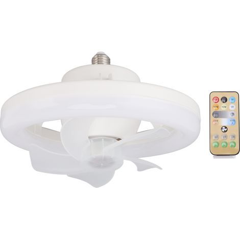 Ortviai Ventilateur de Plafond avec Éclairage LED 48 W, Rotatif 360°, Dimmable, Télécommande, E27, 5 Pales (1/5)