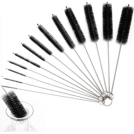 Ensemble de 13 goupillons en nylon pour tubes, tuyaux, tubes à essai, mixeurs, extracteurs de jus, etc. (1/5)