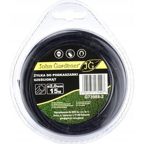 Geko G73988-2 Fil de coupe gris 2 mm 15 mètres