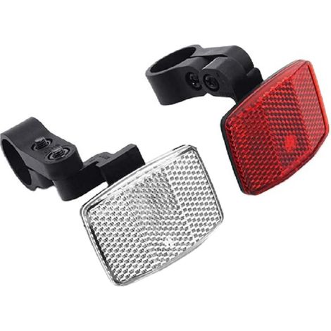 réflecteurs avant et arrière pour vélo, fixation sur rayons, feu arrière en plastique pour vélo de route et VTT (1/5)