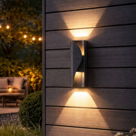Applique LED d'Exterieur et Interieur 6W Metallique Noir 3000K (1/3)