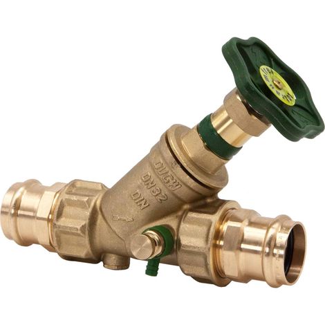 JS Vanne KFR avec raccord à sertir (filetage intérieur), avec purge, avec tige non montante, DN32, diamètre de sertissage 35mm, certifié DVGW, 0016383500001 (1/3)