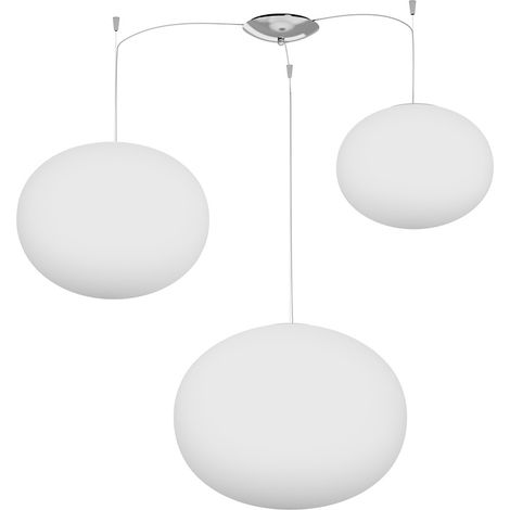 Sospensione Contemp Decentratori Soft Metallo Cromo Vetro Mix Opaco 3 E27 (1/2)