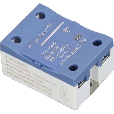 Einphasen-Halbleiterrelais DC/AC SSR kontaktlos Eingang DC 3–32 V Ausgang AC 24–480 V 80 A YJG