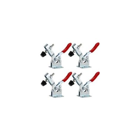 4-teilige Kniehebelklemme Horizontale Kniehebelklemme GH-201-B Horizontal Hebelklemme Schnellspanner-Kippklemme - Crezuo (1/4)