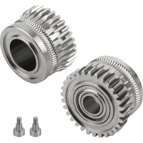 K1 Max Gears 2Pcs Nickel-Plated Alloy Extruder Gear Compatible with Creality K1/K1C/K1 Max/Ender 3 V3 and Ender 3 V3 Plus 3D Printer (1/5)