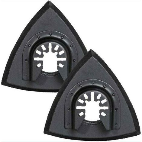 90 mm dreieckige Schleifpads – Schleifpad für oszillierende Multifunktionswerkzeuge zum Holzschleifen, 2 Stück (1/5)