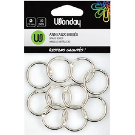 Wonday Anelli metallici neri 30 mm