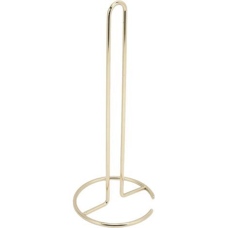 Freistehender Toilettenpapierrollenhalter, Aufbewahrungsregal für Toilettenpapierrollen und Papierhandtücher für Büro und Küche (gold) (1/5)