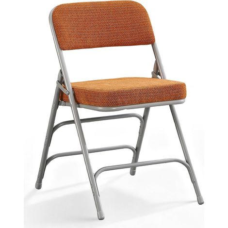 Chaise Pliante Rembourrée Capitonnée, Métal Robuste Confortable Portable Compacte Maison Bureau Salle à Manger Fête Mariage Intérieur Extérieur Camping, 1 Unité, Brun (1/5)