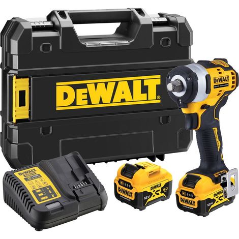 DeWALT DCF901P2 12V XR Brushless 1/2 Impact Wrench - 2x 5Ah Batteries, Charger & TSTAK Case (1/5)