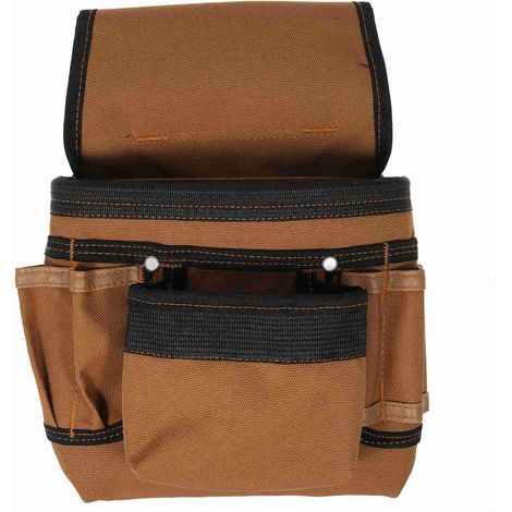 [JAMAIS UTILISÉ]Ceinture porte-outils avec bretelles, gilet porte-outils robuste avec pochettes à outils amovibles et réglables et support lombaire. Organisateur d'outils idéal pour les charpentiers,  (1/5)