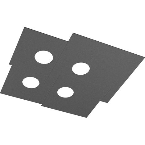 Plafoniera Moderna Plate Metallo Antracite 4 Luci Gx53 (1/3)