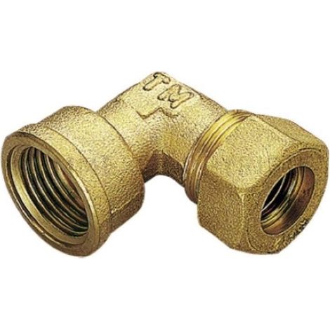 Raccordo diritto a compressione 15 mm per tubo rame ottone tiemme 1300015