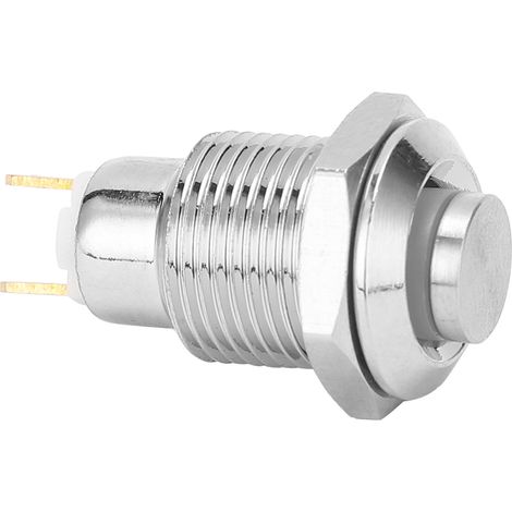 Interrupteur À Bouton-Poussoir - Acier Inoxydable 10 mm - Étanche IP65 - 3 V - Pour Démarrage Équipement - 1 Pièce (1/5)