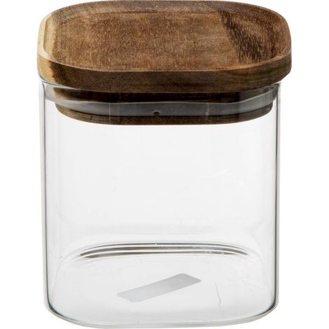 Vaso in vetro con coperchio in acacia hermet 0,6l - 5five