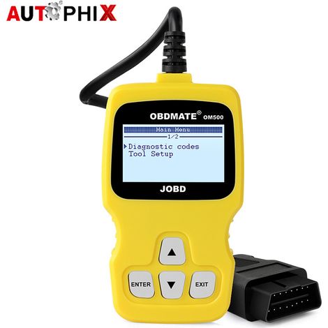 Lecteur code défaut AUTOPHIX OBDMATE OM500 OBD2 JOBD 12V, décodeur diagnostic moteur spécialisé véhicules japonais Honda Toyota Nissan Mazda, outil compact lecture effacement DTC flux temps réel test (1/5)