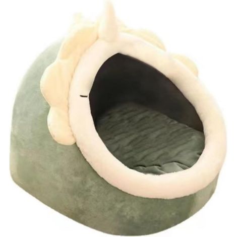 Ce lit-tente semi-fermé en forme de dinosaure est spécialement conçu pour les chats et convient également aux petits chiens. (1/5)
