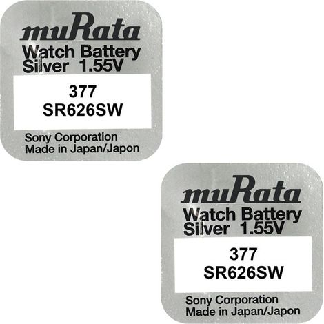 .2 piles Murata Sony 377 SR626SW.
.