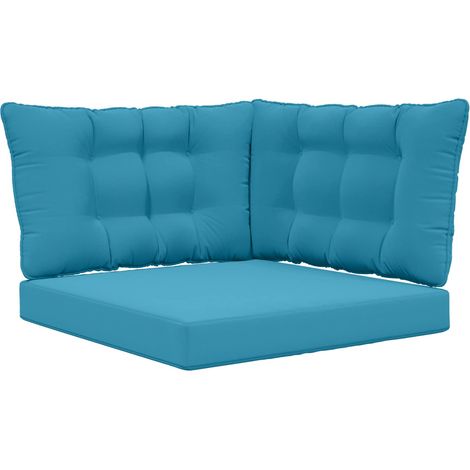 Maison Exclusive - Cuscino per divano da esterno 3 pcs Blu Reale Poliestere