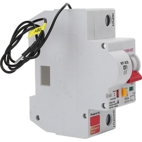 Disjoncteur intelligent Wi-Fi, commande à distance par application mobile PA66-DSM, boîtier ignifugé, 220 V CA (1/5)