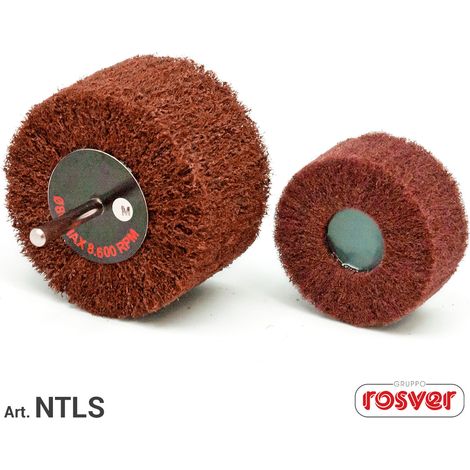 ROSVER NTLS RUOTA RUOTE LAMELLARI ABRASIVE IN NON TESSUTO CON GAMBO 6 mm - 60 - 600 - 40