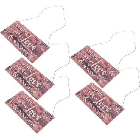 Étiquettes cadeaux en bois, plaques à lettres créatives, enseignes de magasin de style champêtre, plaques de bienvenue, décorations de fêtes. (1/5)