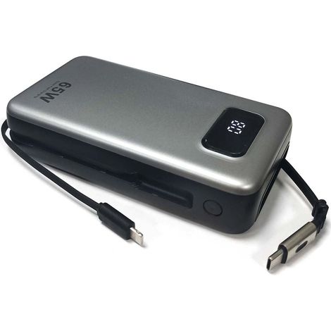 Sign leistungsstarke powerbank mit integrierten kabeln 20000mah 65w usb clightning
