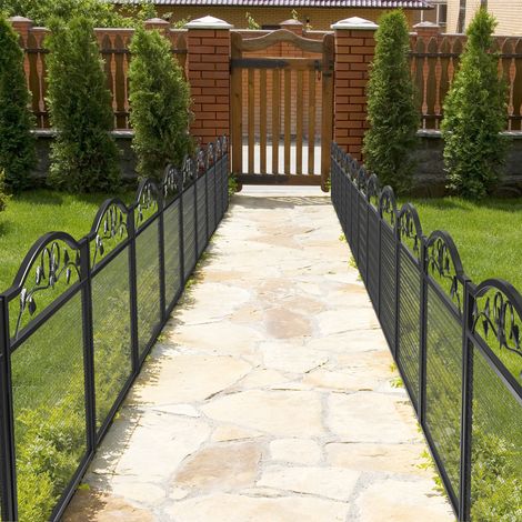 5x Garden Fence Antirust Metal Wire Panel Heavy Duty Fencing Border Flower Edge Stop Foxes Chicken Dogs (1/5)