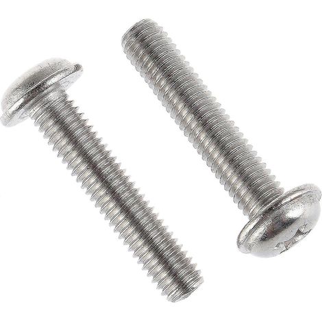 Vis de fixation M4x25 pour poignées et boutons (lot de 10), zinguées hexagonales, pour cuisine, chambre, tiroir, armoire, porte, commode. Vis universelles pour machines. (1/5)