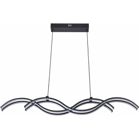 Lampada sospensione Aruba doppia serpentina nera LED 40W Reality (1/2)