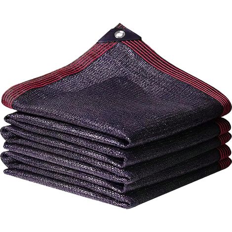 Tela de sombreo 70% negra de 3 × 4 m – Malla protectora solar resistente con ojales reforzados, tela transpirable para jardín, invernadero, gallinero y pérgola (1/5)