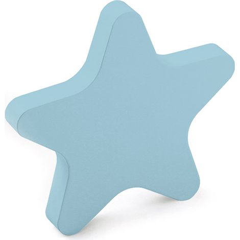 Pomo de madera con acabado azul, dimensiones: 90x90x27mm -