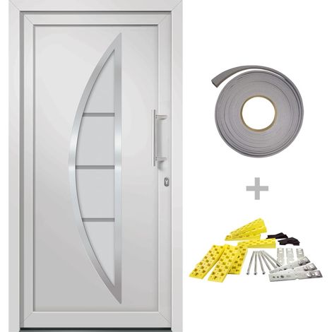 Porte d'entrée Blanc 98x208 cm