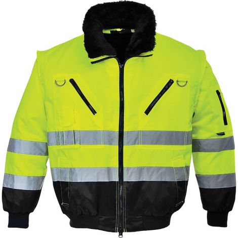 Cazadora 3 en 1 de alta visibilidad  Amarillo/Negro XXXL