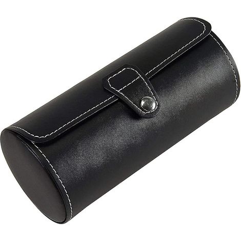 Boîte à montres à 3 compartiments, rangement pour bijoux, coffret cadeau en cuir PU (1/3)