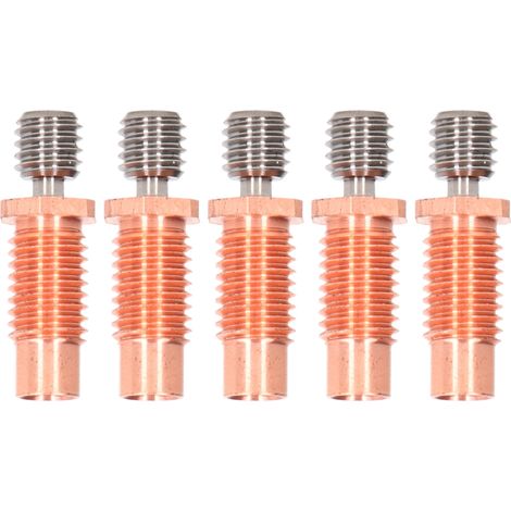5 Pièces Gorge Bimétallique Haute Dureté Résistance à l'Usure Tube de Chaleur pour Imprimante 3D avec Filetage M6 M7 (1/5)
