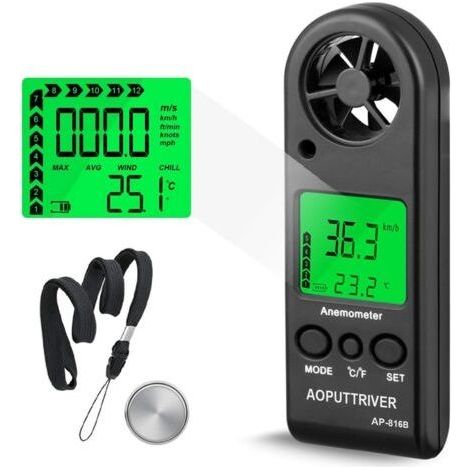 LCD Digital Wind Speed Meter with Backlight for Windsurfing, Sailing, Fishing etc (1/5)