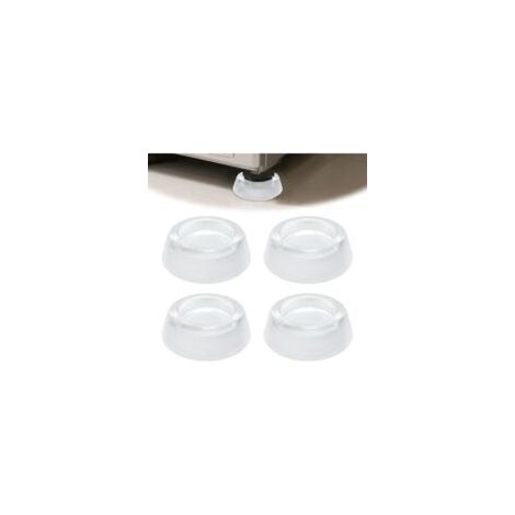 Juego de 4 almohadillas de goma antivibración y antideslizantes para bases de lavadoras y secadoras. Protección para suelos de parquet, muebles, camas y sofás. Crezuo