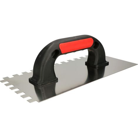 Planche à friction x mm - Truelle à remonter en acier inoxydable - Pour plâtre et mortier (270 mm - Dimensions des dents : 10 x 10 mm) (1/5)