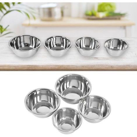 BelleRise - 4pcs bols inox – 304 acier alimentaire – empilables cuisine – 18/20/22/24 cm (1/5)