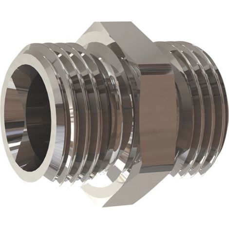 Machon Laton Niquelado Rosca Exterior 1/2 / 1/2 Pulg. Ancho (1/2)